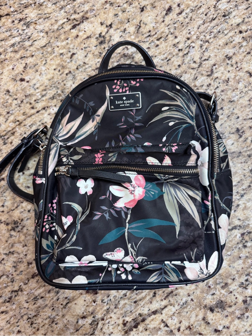 kate spade Botanical floral backpack